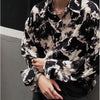 Ink Wash K-Style Dark Casual Long Top