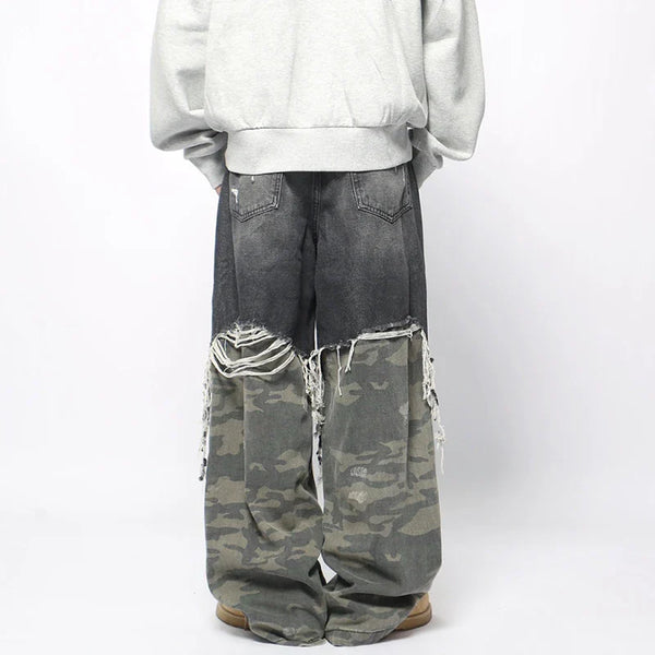 Chic Camo Printed Classic Denim alternatif görünüm