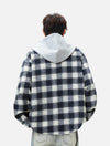 Oversize Ekose Gömlek, yakın çekim — Navra Wear