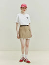 Letter Neck Round Fit Slim T-Shirt