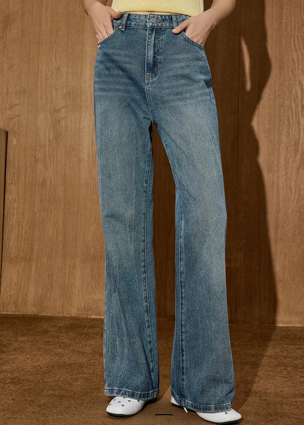 Comfortable Rinse High-Rise Bell Denim