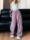 Wide Leg Çizgili Jogger, detay görünüm — Navra Wear