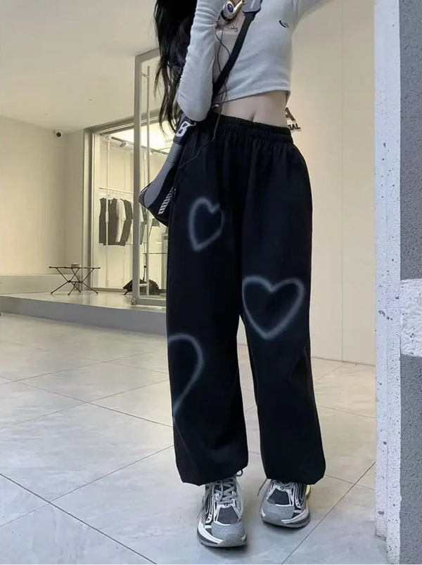 Dark Heart 3D Straight Trousers