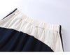 Bol Kesim Çizgili Şort, yan görünüm — Navra Wear