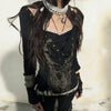 Underground Aesthetic Tattoo Print Two-Piece T-Shirt