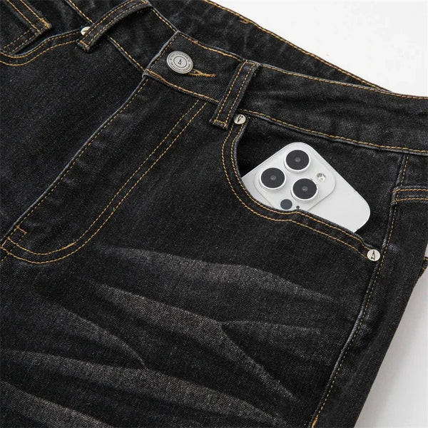 High Quality Oversized Black Denim alternatif görünüm