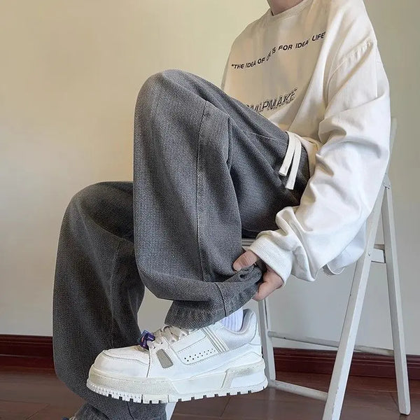 Stellar Sky Pattern Relaxed Wide Denim alternatif görünüm