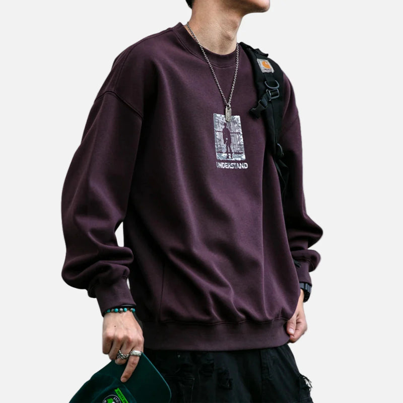 Print Drop Crewneck Sweatshirt