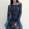 Curated Bandage Backless Long Sleeve T-Shirt