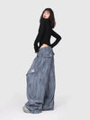 Smog Blue Ripped Jazz Trousers
