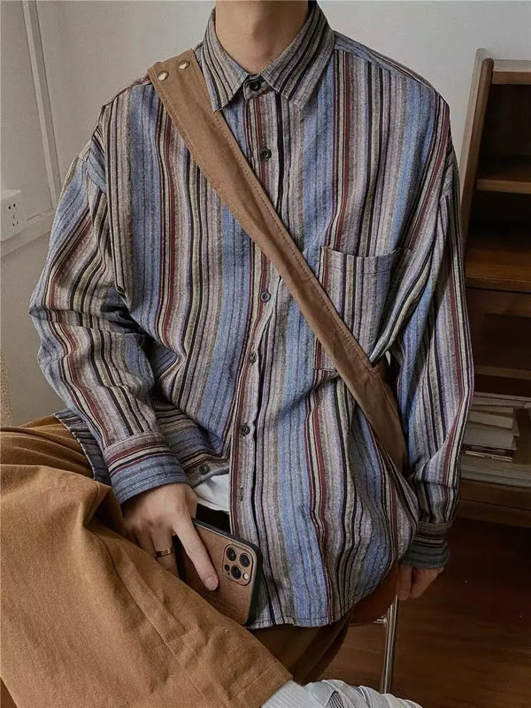 Bold Stripe Oversize Trendy Top alternatif görünüm