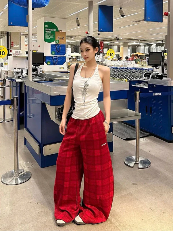 Y2K Wide Leg Yıldız Baskılı Jogger, önden görünüm — Navra Wear