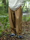 Elastic Retro Solid Trousers