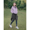 Silk Weave Drawstring Collar Top
