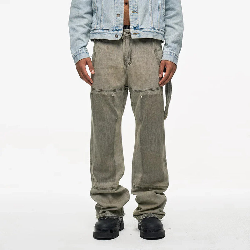 Faded Heritage Paint Splash Relaxed Denim