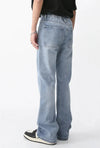 High-Rise Bell Denim Trousers Denim
