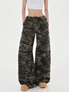 High-Rise Woodland Military Pants