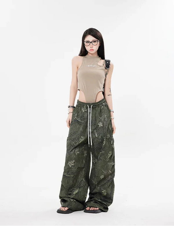 Tie-Dye High-Rise Street Trousers