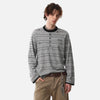Collar Henley Ripped Elevated Long Sleeve T-Shirt