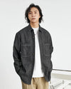 Mens Denim Retro American Casual Long Top
