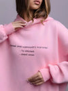 Cozy Oversized Classic Print Fleece Sweatshirt