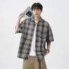 Mens Plaid Easy Short Sleeve Summer Top