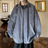 Oversize Kore Baskılı Gömlek, detay görünüm — Navra Wear