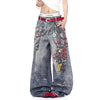 Seoul Style Modern 3D Printed Bell Leg Denim