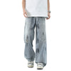 Torn Relaxed Graphic Printed Denim