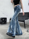 Faded Blue Slim Bell Denim