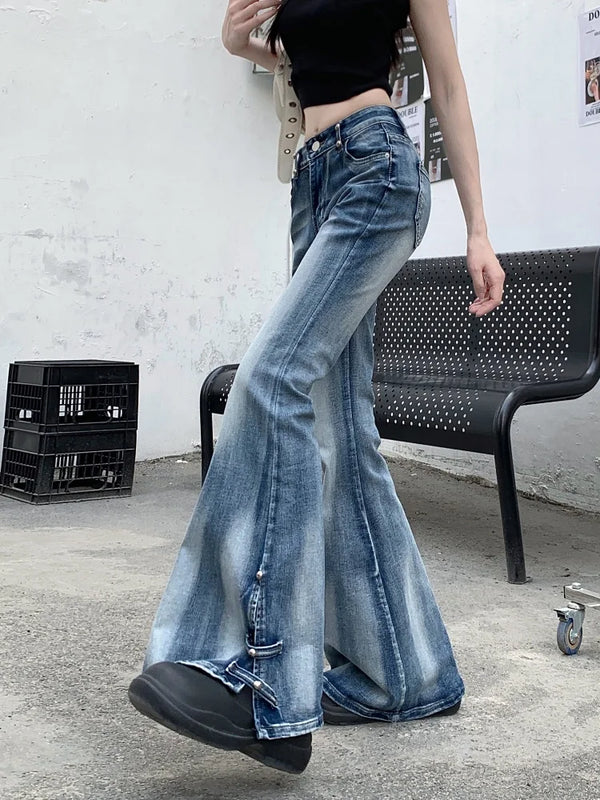 Faded Blue Slim Bell Denim alternatif görünüm