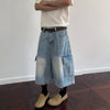 Style Meets Comfort Relaxed Straight Utility Denim Shorts