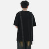 Digital-Age Oversized Print Patterned Ribbon T-Shirt