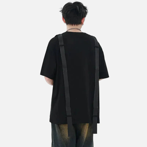 Digital-Age Oversized Print Patterned Ribbon T-Shirt alternatif görünüm