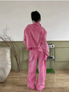Pink Denim Two-Piece Set
