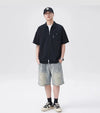 Velvet Black Loose Summer Short Top