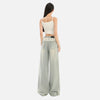 Classic Comfortable Tie-Edged High Waisted Denim
