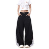 Black Relaxed Arc Shaped Vertical Denim
