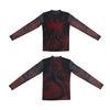 Raw-Edge Aesthetic Tattoo Print Sheer T-Shirt