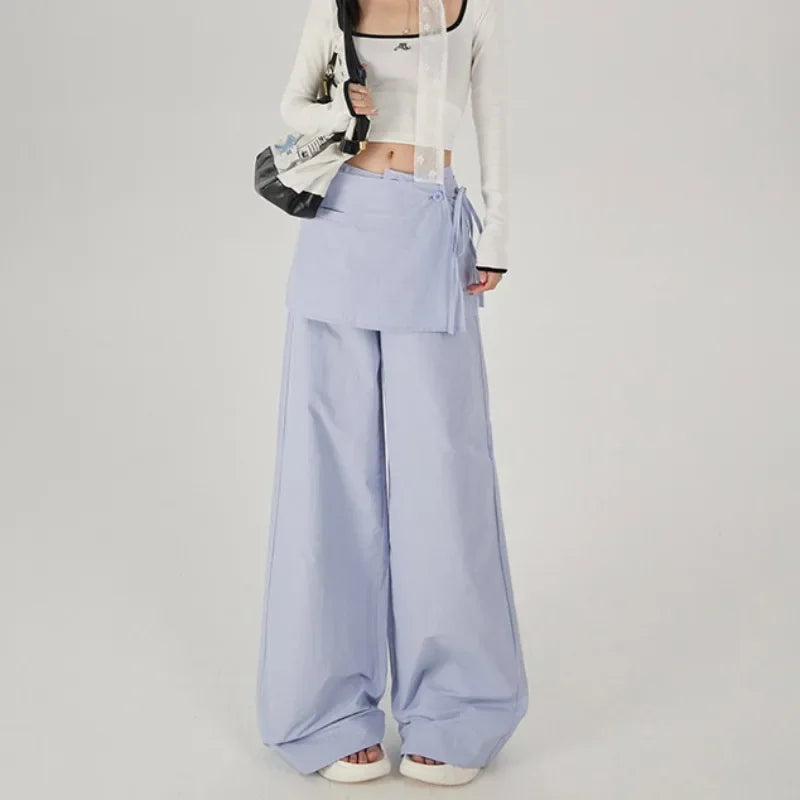 Lace-Up Vintage High-Rise Trousers