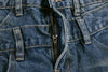 Irregular Faded Spliced Rinse Bell Leg Denim