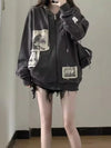 Aesthetic Grunge Pocket Sweatshirt Jacket