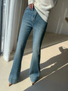 Women Chic Bell High-Rise Bootcut Denim