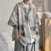 Ice Silk National Print Vintage Loose Top