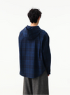 Soft Plaid Hooded Street Oversized Top