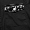 Gotik Baskılı Düğmeli Gömlek, yan görünüm — Navra Wear