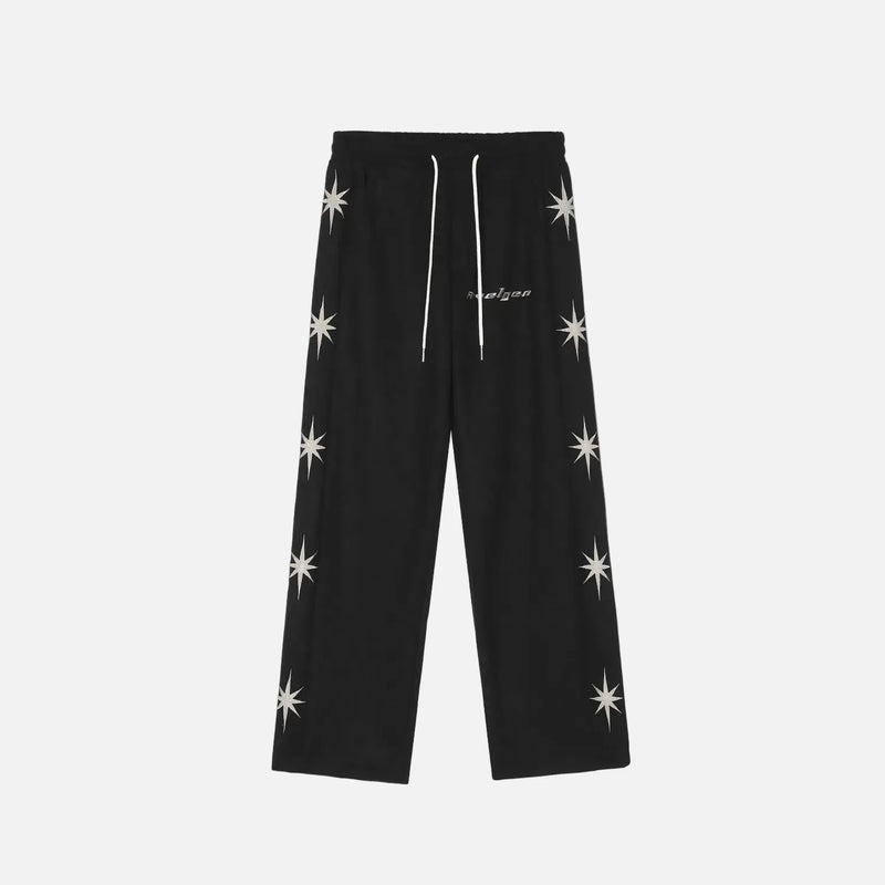 Wide Leg Harf Baskılı Jogger, önden görünüm — Navra Wear