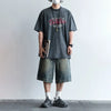 Faded Era Wide Leg Denim Shorts