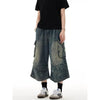 Heritage Western Style Rinse Denim Shorts