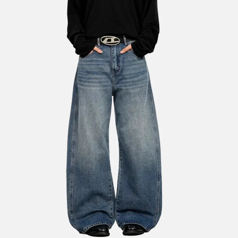 2000s Western Style Faded Bell Leg Denim